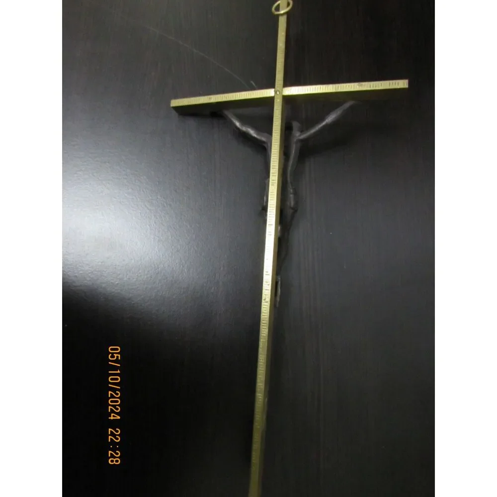Brass Crucifix JESUS on the CROSS INRI wall hangings religious sacred Christian